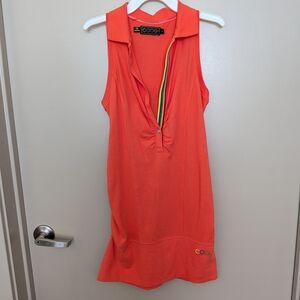 COOGI Women's Coral Sleeveless Swim Cover-Up Dress